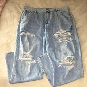 American Eagle Ripped Mom Jeans